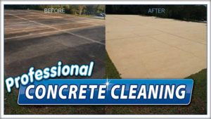 Extra Mile Powerwash concrete cleaning by pressure washing in Martinsburg, WV and Inwood, WV