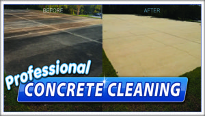 Concrete cleaning by Extra Mile Powerwashing in Bunker Hill, WV