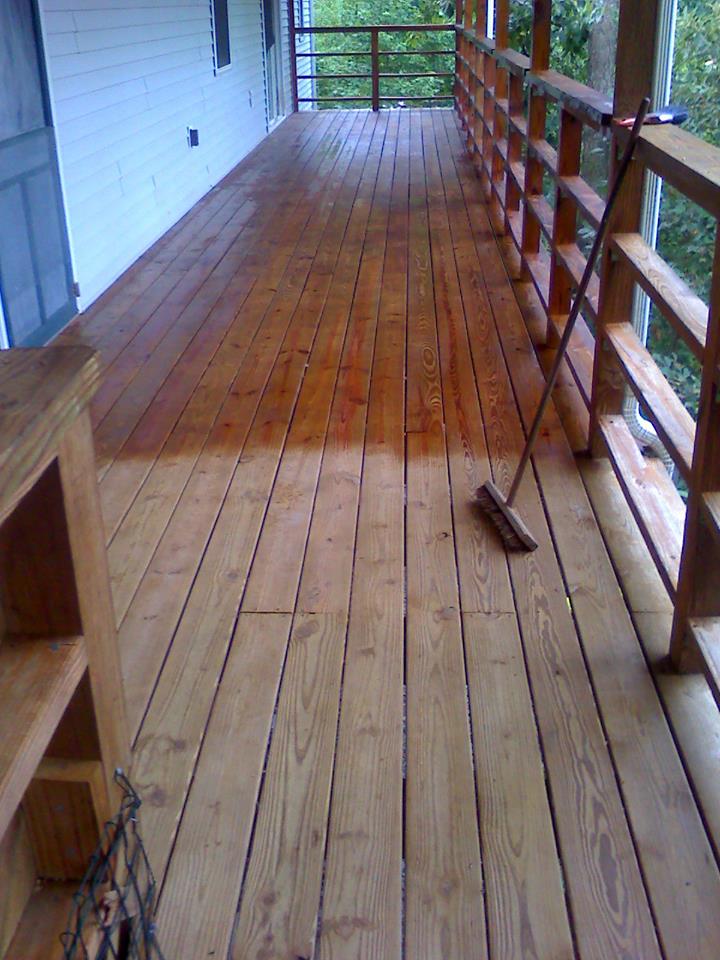 Deck cleaning by Extra Mile Power Washing in Bunker Hill, WV