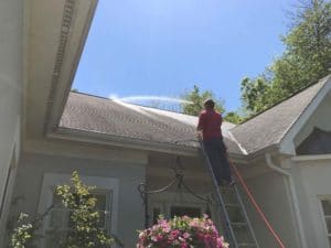 Roof cleaning by Extra Mile Power Washing in Martinsburg, WV