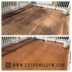 Deck cleaning by Extra Mile Powerwashing in Martinsburg, WV