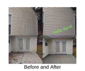 April pressure washing with Extra Mile Powerwashing in Bunker Hill, WV