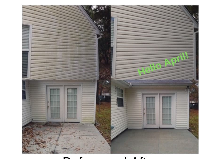 April pressure washing with Extra Mile Powerwashing in Bunker Hill, WV