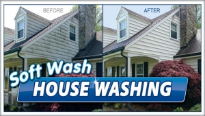 Extra Mile pressure washing using softwash in Martinsburg, WV