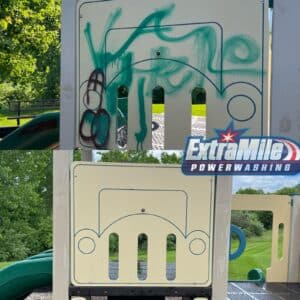 Graffiti removal by Extra Mile PowerWashing in Bunker Hill, WV